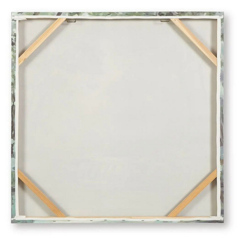 Naya Wall Art Painting | Tranquil Nature L&scape | H&painted Green 36x36