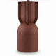 Maya Table Lamp | White Drum Shade | Brick Red Hourglass Base | 28"