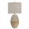 Jaya Table Lamp | Drum Hardback Shade | Cream & Beige Base | 28"