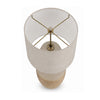 Jaya Table Lamp | Drum Hardback Shade | Cream & Beige Base | 28"