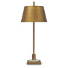Feya Table Lamp | White Marble Base | Gold Metal Empire Shade | 32"