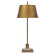 Feya Table Lamp | White Marble Base | Gold Metal Empire Shade | 32"