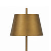 Feya Table Lamp | White Marble Base | Gold Metal Empire Shade | 32"
