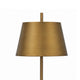 Feya Table Lamp | White Marble Base | Gold Metal Empire Shade | 32"