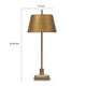 Feya Table Lamp | White Marble Base | Gold Metal Empire Shade | 32"