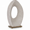 Frya Paper Table Lamp | Cream Speckled Geometric Base | Drum Shade | 28"