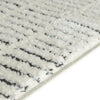 Turo Striped Medium Area Rug | 16mm Pile | Ivory & Black Polyester 5x7