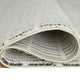 Turo Striped Medium Area Rug | 16mm Pile | Ivory & Black Polyester 5x7