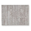 Feri Striped Medium Area Rug | Gray & Ivory Polypropylene Polyester 5x7