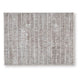 Feri Striped Medium Area Rug | Gray & Ivory Polypropylene Polyester 5x7