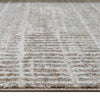 Feri Striped Medium Area Rug | Gray & Ivory Polypropylene Polyester 5x7