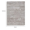 Feri Striped Medium Area Rug | Gray & Ivory Polypropylene Polyester 5x7
