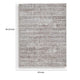 Feri Striped Medium Area Rug | Gray & Ivory Polypropylene Polyester 5x7