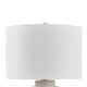 Alp Table Lamp | Antique White Shade | Warm Gray Textured Pot Base | 28"