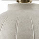 Alp Table Lamp | Antique White Shade | Warm Gray Textured Pot Base | 28"