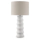 Vala Table Lamp | Hardback Drum Shade | Scalloped Polyresin White 33"