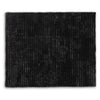 Visha Throw Blanket Set of 3 | Faux Fur Stripes | Reversible Black Polyester