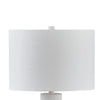Peri Table Lamp | Sculptural Design | Drum Shade | Distressed White 31"