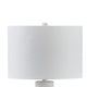 Peri Table Lamp | Sculptural Design | Drum Shade | Distressed White 31"