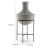 Esta Pottery Style Vase w Stand | Distressed Cream | Espresso Brown 29"