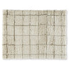 Wreno 5x7 Medium Area Rug | Plaid Pattern | 50mm Pile | Cream & Brown PET