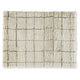 Wreno 5x7 Medium Area Rug | Plaid Pattern | 50mm Pile | Cream & Brown PET