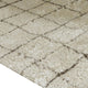Wreno 5x7 Medium Area Rug | Plaid Pattern | 50mm Pile | Cream & Brown PET