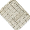 Wreno 5x7 Medium Area Rug | Plaid Pattern | 50mm Pile | Cream & Brown PET