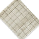 Wreno 5x7 Medium Area Rug | Plaid Pattern | 50mm Pile | Cream & Brown PET
