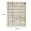 Wreno 5x7 Medium Area Rug | Plaid Pattern | 50mm Pile | Cream & Brown PET