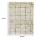 Wreno 5x7 Medium Area Rug | Plaid Pattern | 50mm Pile | Cream & Brown PET
