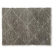 Wreno 5x7 Medium Area Rug | Diamond Pattern | 50mm Pile | Cream & Gray PET