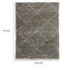 Wreno 5x7 Medium Area Rug | Diamond Pattern | 50mm Pile | Cream & Gray PET