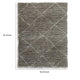 Wreno 5x7 Medium Area Rug | Diamond Pattern | 50mm Pile | Cream & Gray PET