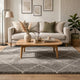 Wreno 5x7 Medium Area Rug | Diamond Pattern | 50mm Pile | Cream & Gray PET