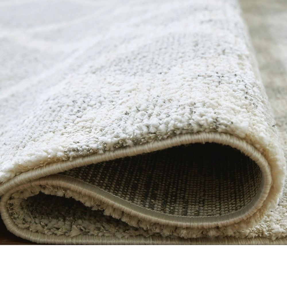 Unos 5x7 Geometric Medium Area Rug | Ivory Gray Polypropylene Polyester