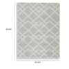 Unos 5x7 Geometric Medium Area Rug | Ivory Gray Polypropylene Polyester