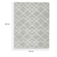 Unos 5x7 Geometric Medium Area Rug | Ivory Gray Polypropylene Polyester