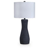 Aaya Table Lamp | Bottle Shape | Hardback Shade | White and Black 33"