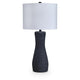 Aaya Table Lamp | Bottle Shape | Hardback Shade | White and Black 33"