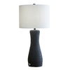 Aaya Table Lamp | Bottle Shape | Hardback Shade | White and Black 33"