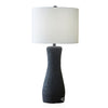 Aaya Table Lamp | Bottle Shape | Hardback Shade | White and Black 33"