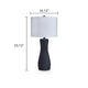 Aaya Table Lamp | Bottle Shape | Hardback Shade | White and Black 33"