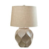 Eddy Table Lamp | Sculptural Curves | Glossy Cream Paper Composite 25"