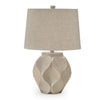 Eddy Table Lamp | Sculptural Curves | Glossy Cream Paper Composite 25"