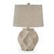 Eddy Table Lamp | Sculptural Curves | Glossy Cream Paper Composite 25"