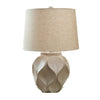 Eddy Table Lamp | Sculptural Curves | Glossy Cream Paper Composite 25"