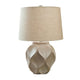 Eddy Table Lamp | Sculptural Curves | Glossy Cream Paper Composite 25"