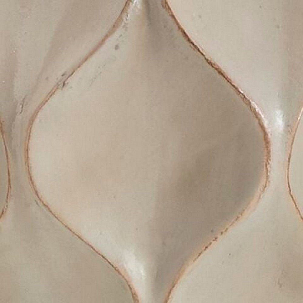 Eddy Table Lamp | Sculptural Curves | Glossy Cream Paper Composite 25"