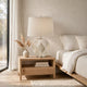 Eddy Table Lamp | Sculptural Curves | Glossy Cream Paper Composite 25"